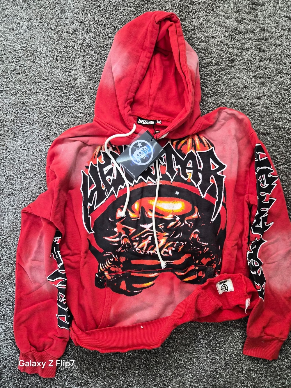 Red Graphic Hooded Sweater - Men